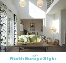 輸入住宅|北欧スタイル写真とロゴ
